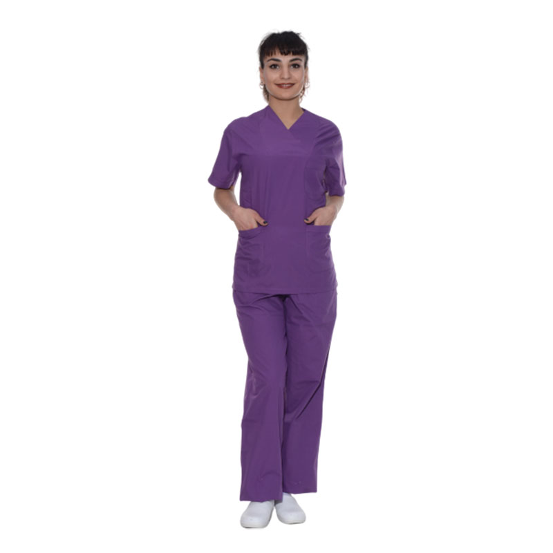 Women Purple Scrub Suit