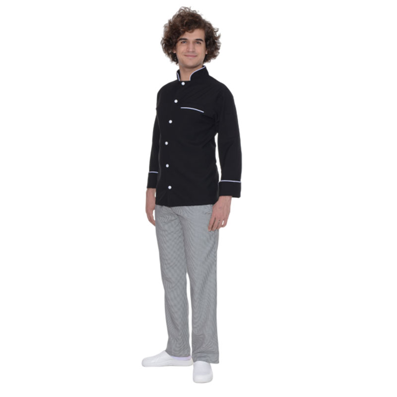 Men Black Chef Jacket