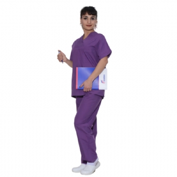 Women Purple Scrub Suit